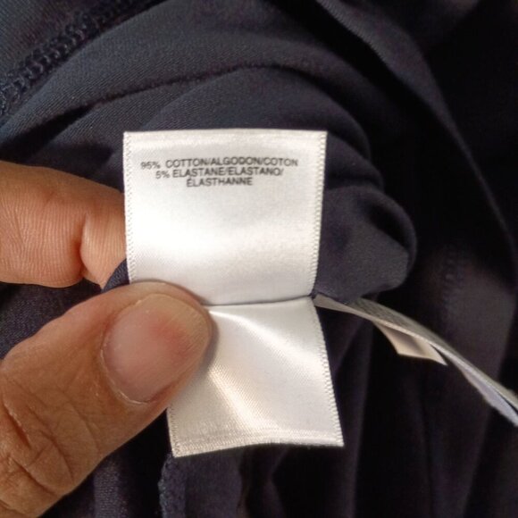 Pappagallo Women's Navy Blue Scallop Neck T-Shirt Dress Size M NWT $99 - Picture 5 of 6